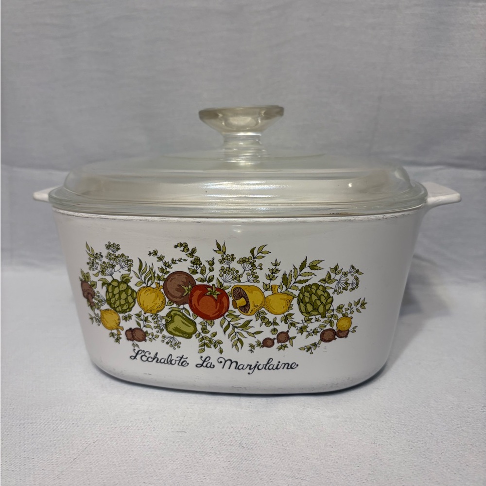 Vintage Corningware “Spice Of Life” 3 QT Casserole Dish with Lid A-3-B